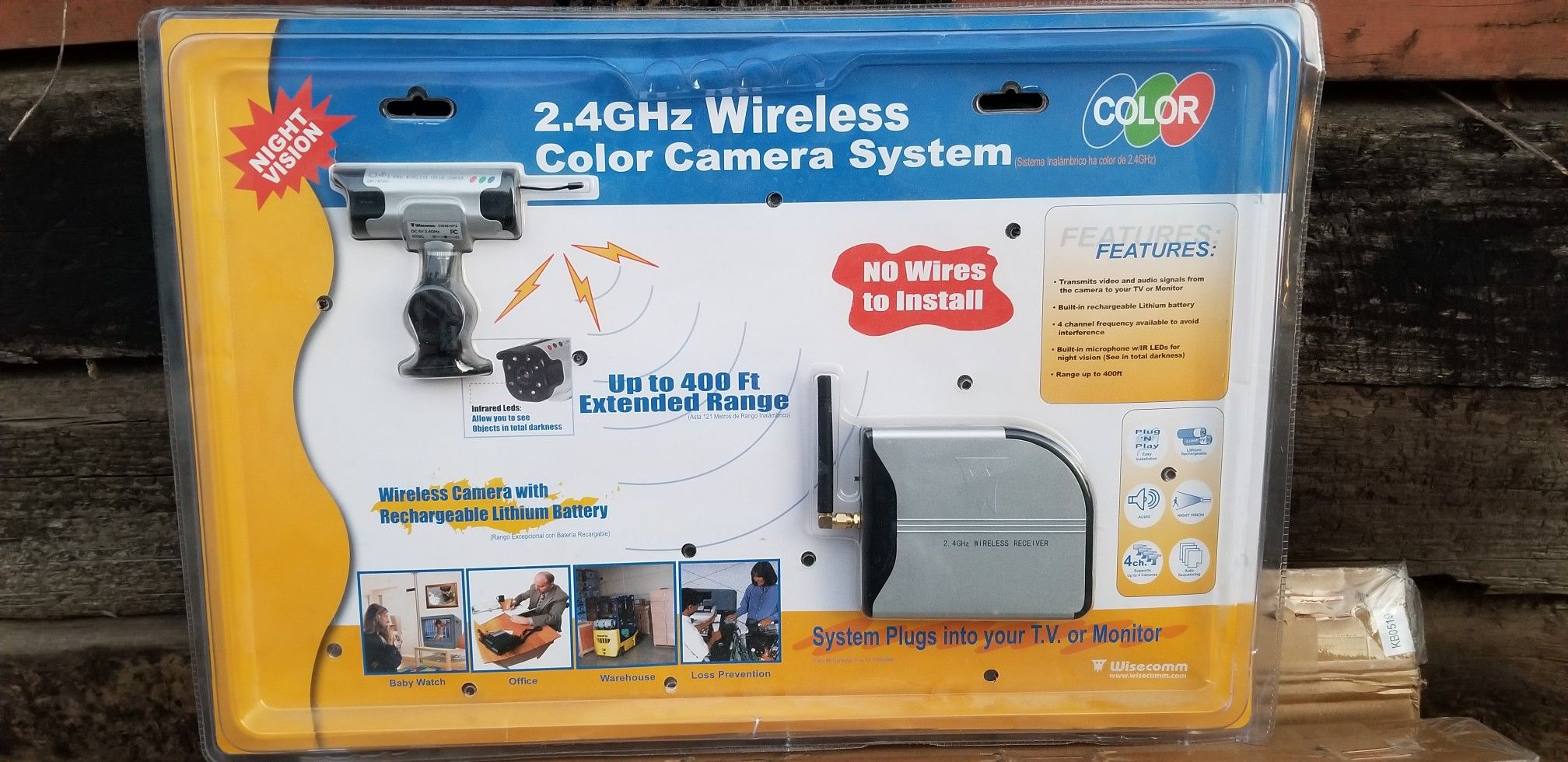 2.4 Ghz wireless color camera sys.