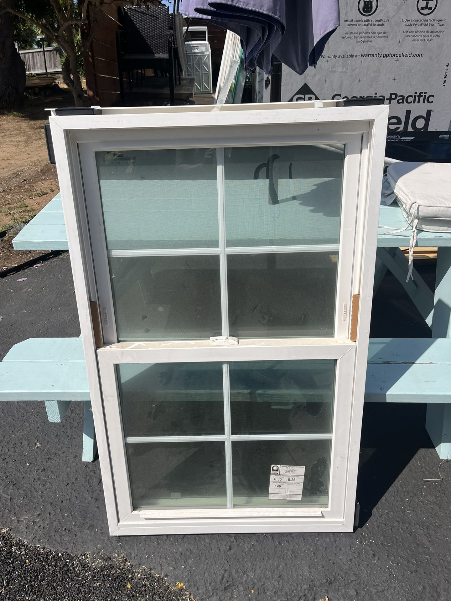 New Dual Paned Window w/ Grids 29 1/2" X 47 1/2"