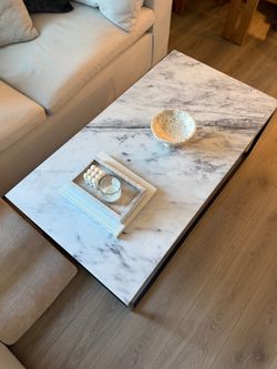West Elm Streamline Marble Coffee Table