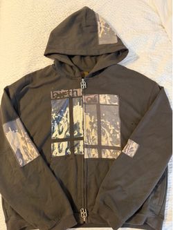 Birth of Royal Child Black Graphic Zip Hoodie