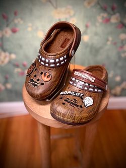 Disney Star Wars Chewbacca X Crocs Classic Lined Clog Kids Size J 1