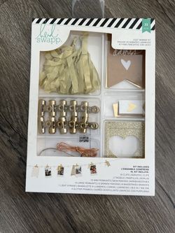 Heidi Swap Light Banner Kit Birthday Bachelorette Maternity Baby Shower Valentines Party Kids Teen Room Hanging Wall Decoration Art Deco Gold Glitter