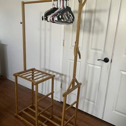WOOD COAT HANGER - BRAND NEW