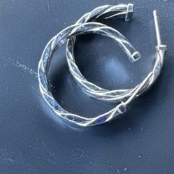 14kt White Gold Rhodium-plated Earrings 4.512 Grams 