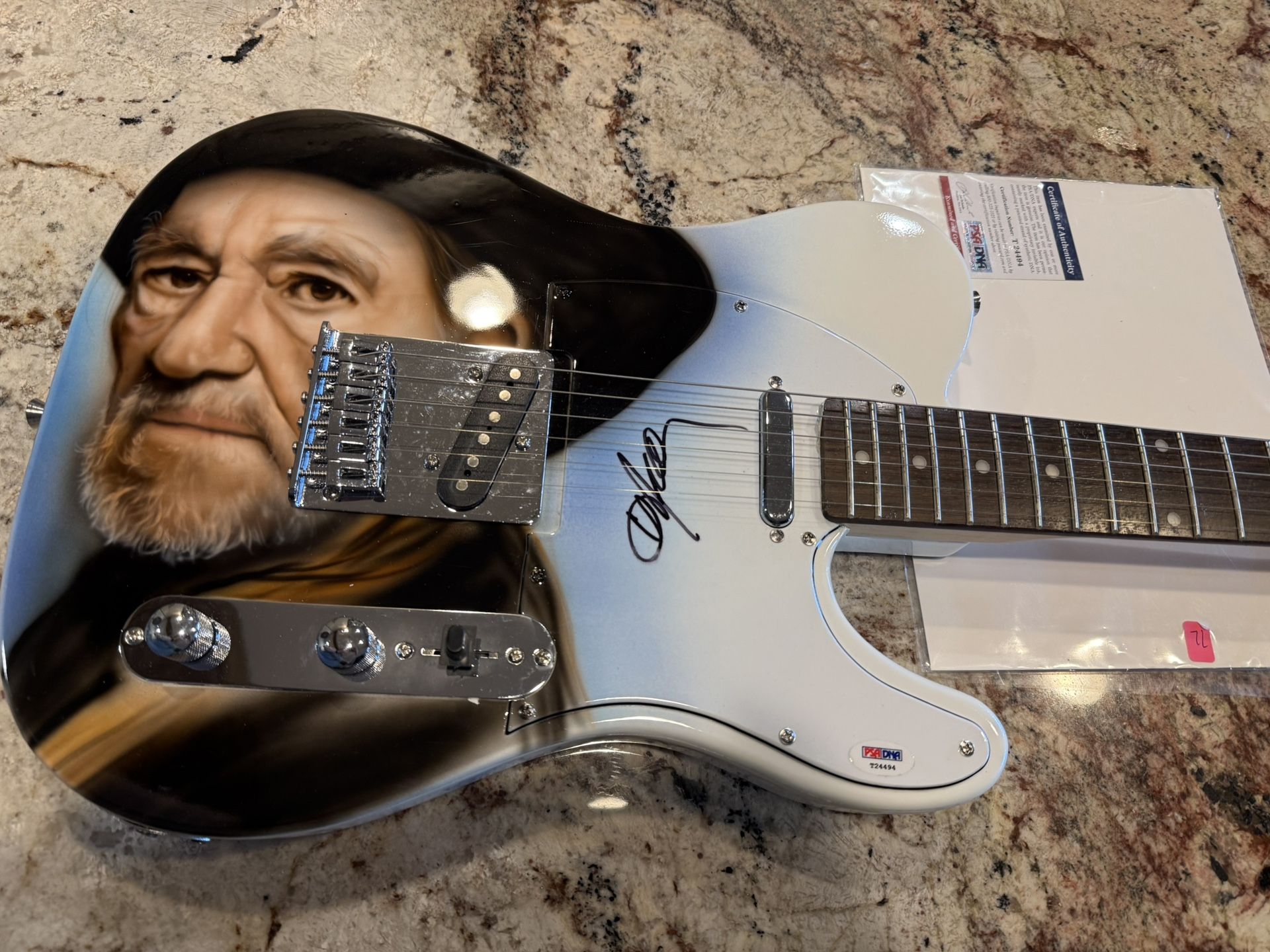 Willie Nelson Signed Guitar