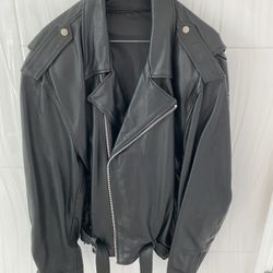 2XL Mens  Leather Motorcycle Jacket 