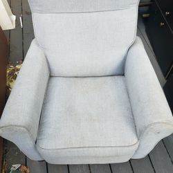 Gray Cloth Fabric Recliner 