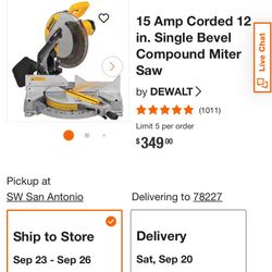 Dewalt 12’ Miter Saw