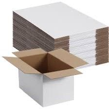 📦 White Corrugated Shipping Boxes – 20 PCS (8” x 8” x 4”)