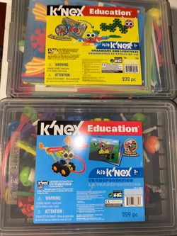 (2) K'NEX Kid Education Transportation Set w/ Organisms and Lifecycles READ