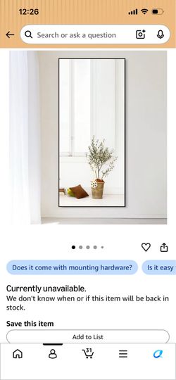 Full Length Wall-Mounted Mirror for Living Room,