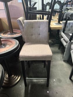 Upholstered Bar Stools with Tufted Back