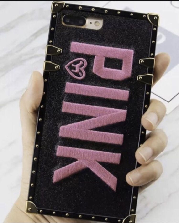 Victoria’s Secret PINK BLACK GOLD iPhone 7 and 8 Plus LOGO CASE
