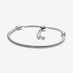 "Pandora Moments Snake Chain Slider Bracelet
Sterling silver"