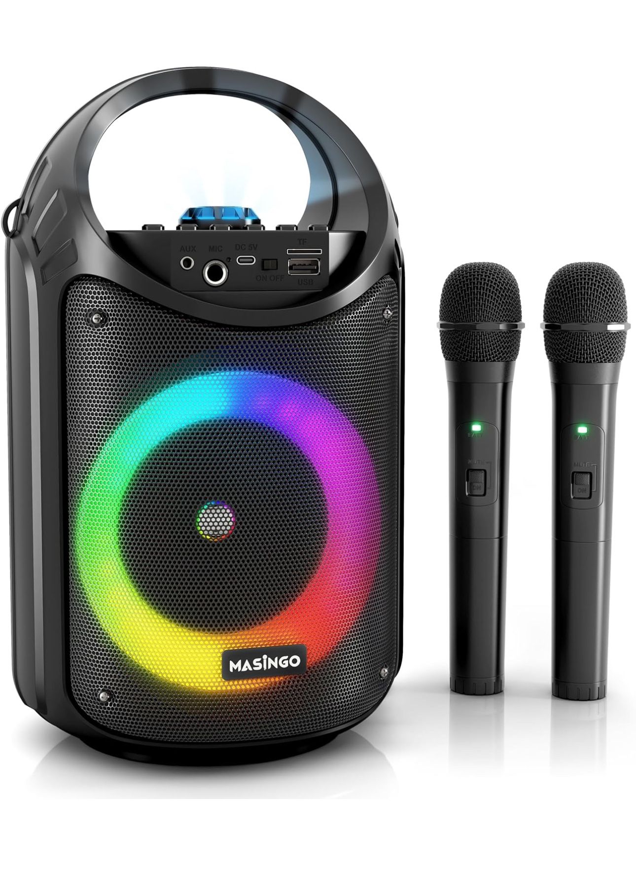 Brand New In Box Karaoke Speaker System And 2 Wireless Mics! 