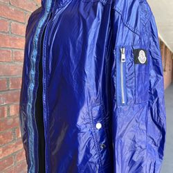 Moncler Jacket Coat Pomolos Purple Size 7 XXL  Heavy Metal Chrome  Detail Vap668