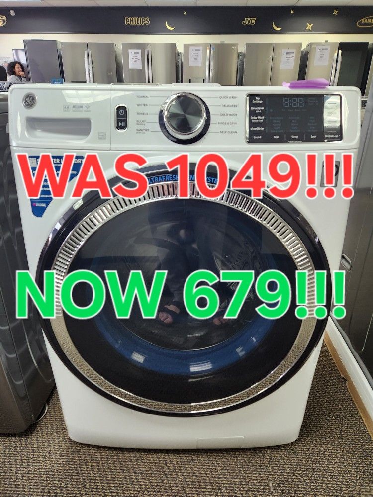 GE 4.8CF WASHER 679! 0 DOWN 0% FINANCING! 1YR WARRANTY! 48HR DELIVERY!