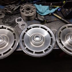 3 Chevy Hub Caps 