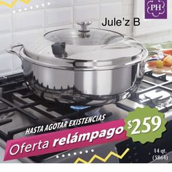 Princess House.  Cacerola Honda De 14 Qts Cada Sana 5 Ply