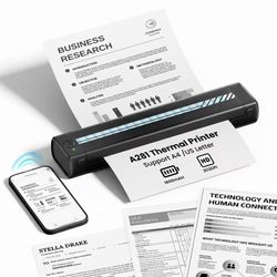 Wireless Mini D32 D30L Label Maker Portable Thermal Printer with 80pcs Sticker Paper,
