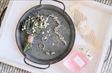 Vintage Flat Round Trays