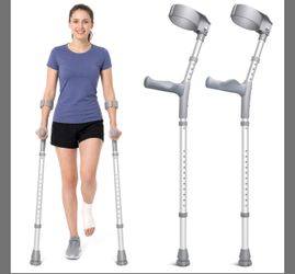 DeepTireh Forearm Crutches - Adjustable Height, 350 Lbs Capacity