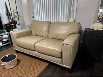Faux Leather Couch
