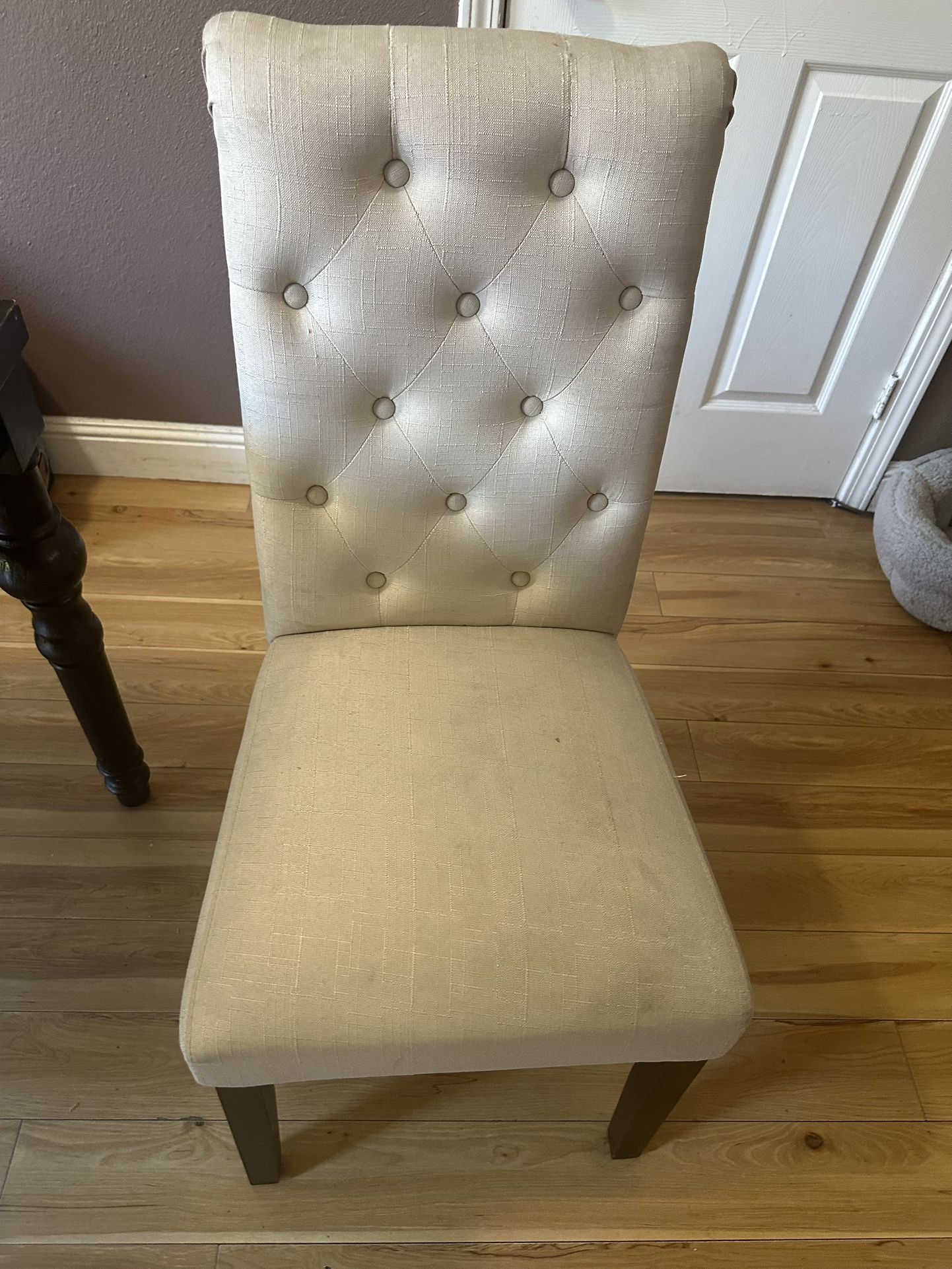 Table & 4 tuffed chairs with Bench