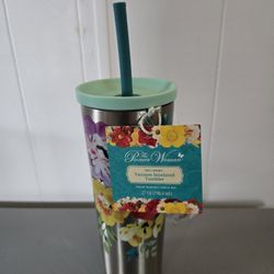 The Pioneer Woman Vacuum Insulated Tumbler - Sweet Romance - NEW - Great Mother's Day Gift 