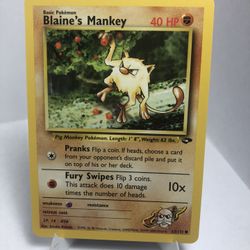 Pokemon Gym Challenge Blaine’s Mankey Card #63