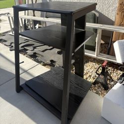 Black multipurpose shelf table 