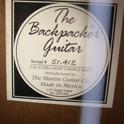 Martin Backpacker Steel String Travel Guitar – Early Model Vintage – #51412