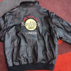 Hard Rock Leather Bomber Jacket 