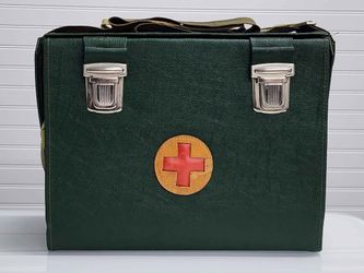 Vintage Bulgarian Army Cold War Medic Bag + Medical Contents