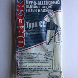 Oreck CCPK8DW Type CC Celoc Upright Vacuum Filter Bags - 8 in Pack