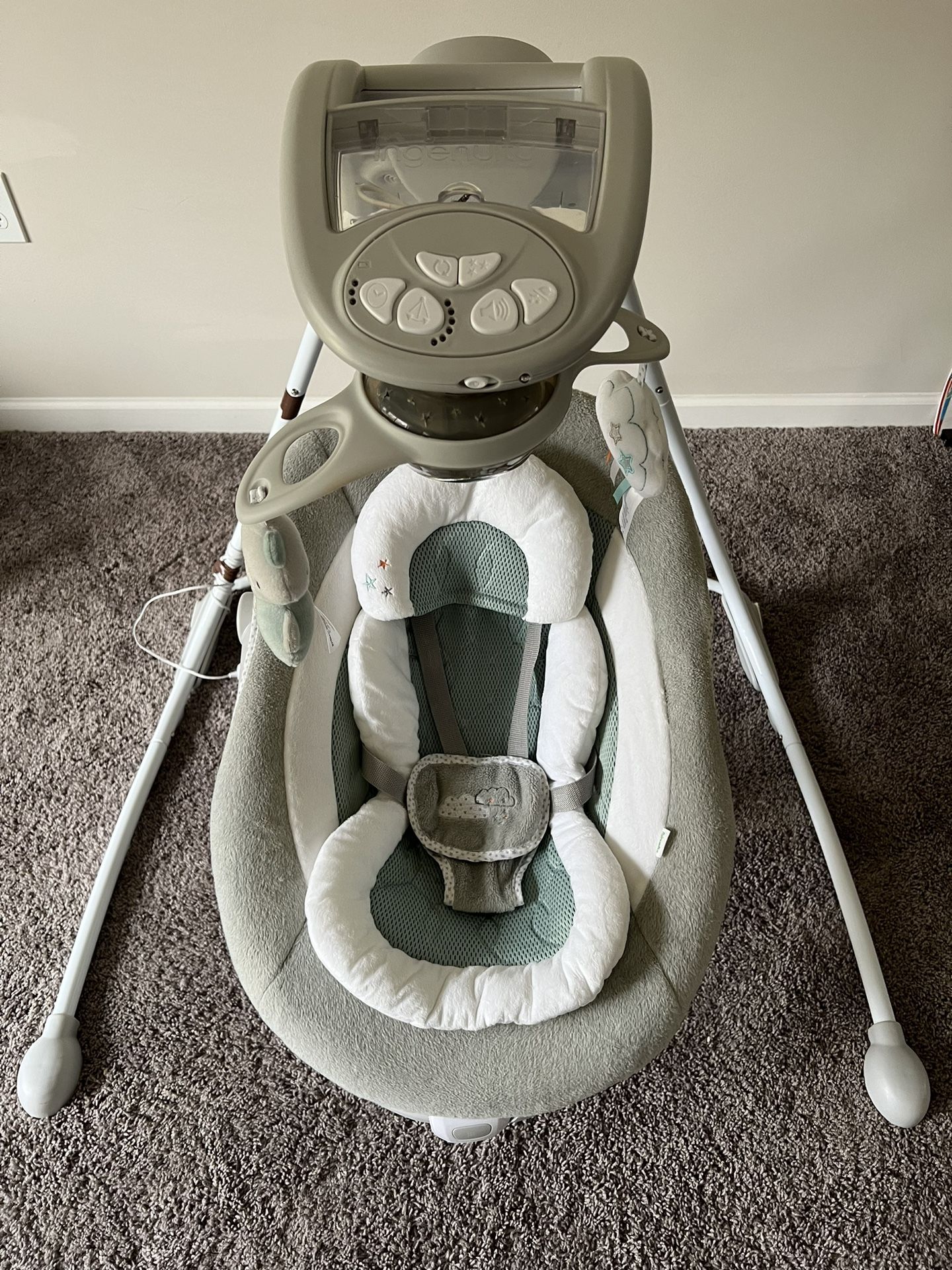 Ingenuity InLighten 2 In 1 Baby Swing & Rocker With Cool Mesh (Pemberton)