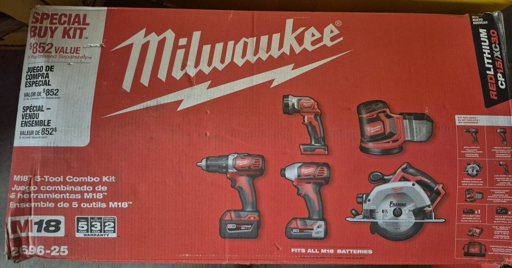 Milwaukee M18 5 Tool Combo Kit