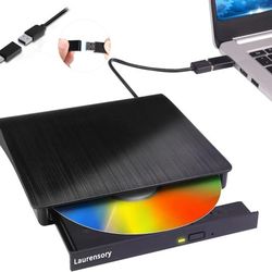 External DVD Drive USB 3.0 Type-C Portable CD DVD Player for Laptop +/-RW Disk Drive CD ROM Burner Writer CD/DVD Burner Read