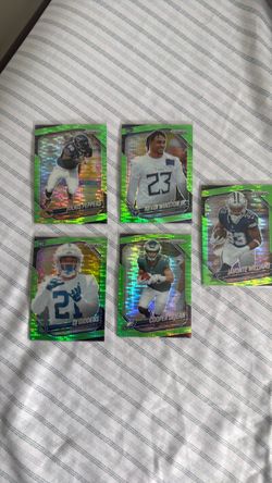Panini Prizm NFL Green Prizm Card Lot of 5