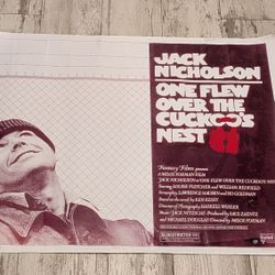 One Flew Over The Cuckoo's Nest Poster Vintage Jack Nicholson Movie Art Cinema Theater Decoration