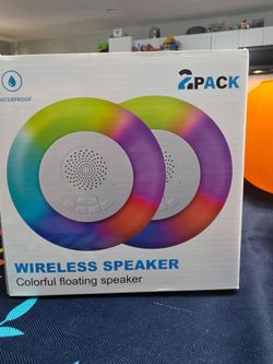 2-Pack Waterproof Floating Wireless Speakers