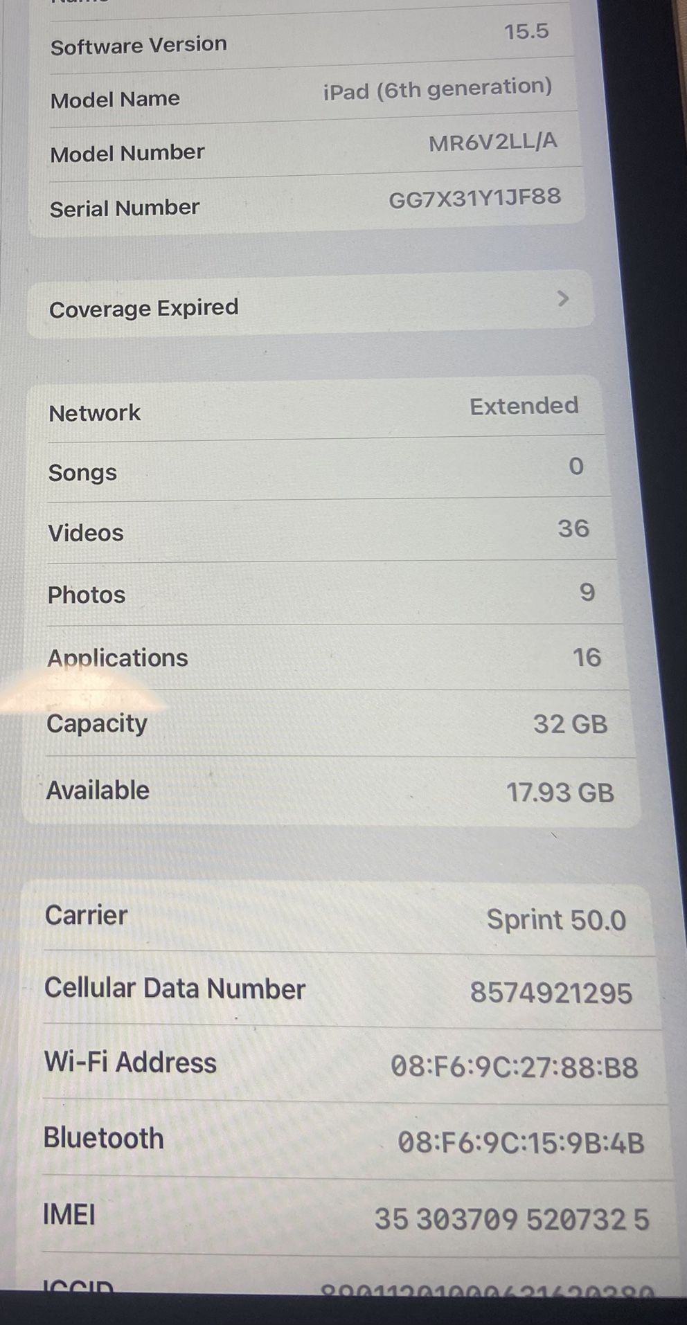 iPad 6s Generation