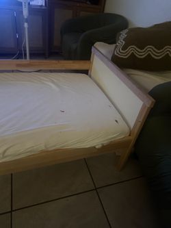 Wooden Bed Frame with Mattress
