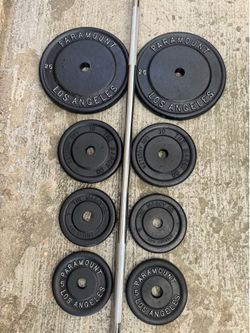 Standard weight set 100 lbs+ bar - clips