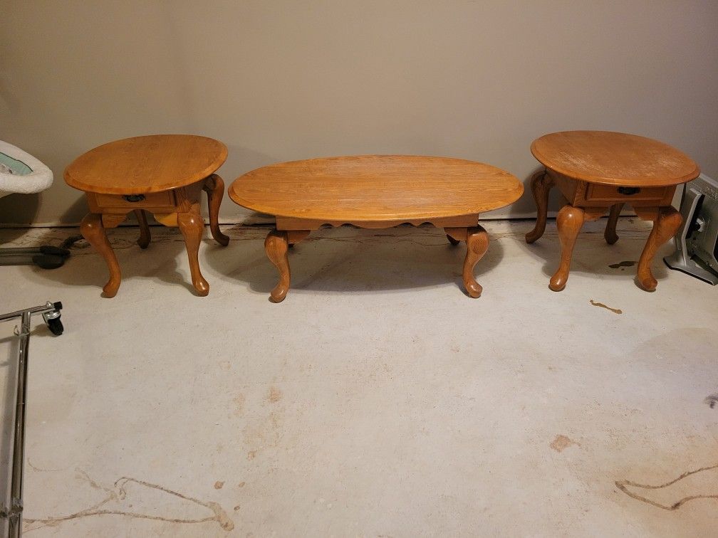 Wood Coffee And End Tables