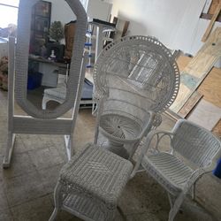 Vintage WICKER SET