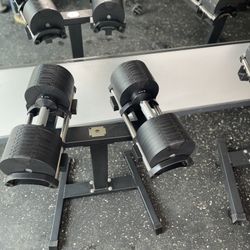 G7Fit 80 Pounds Adjustable Dumbells With Rack. 