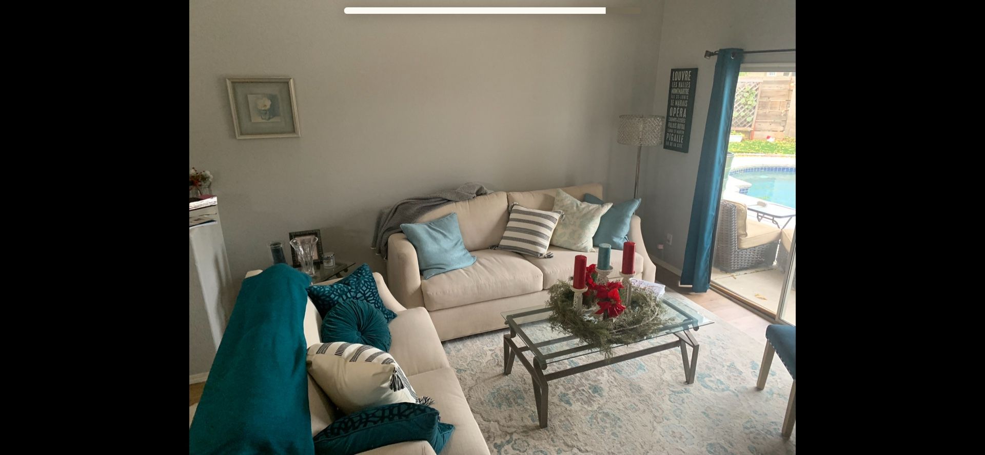 Very Nice Quality White Love Seat And Couch Set