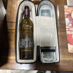 Estuche Para Vino Con Copas