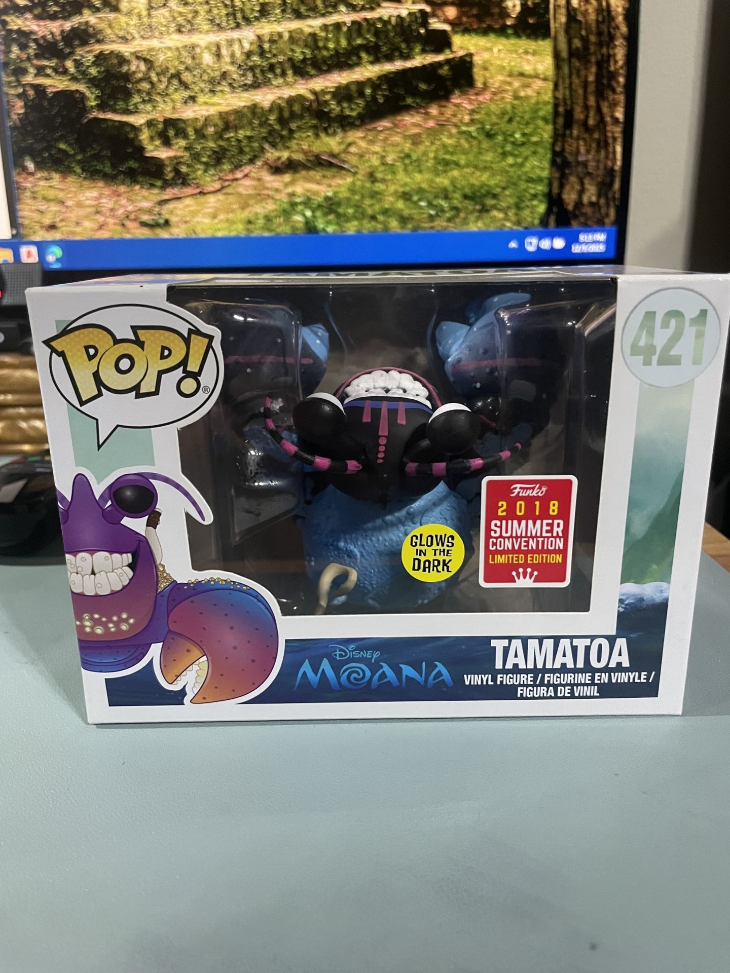 Funko Pop Disney Moana #421 Tamatoa Glows In The Dark 2018 Summer Convention Limited Edition Exclusive SDCC 
